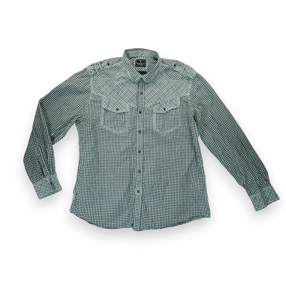 Marc Ecko No. 72 Times Square New York Men's‎ Shirt Plaid ~ XL ~ Snap Closure